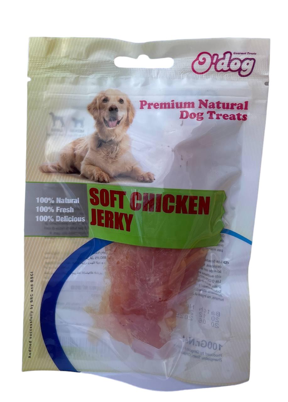 Лакомство для собак O’dog Soft Chicken Jerky Нежное куриное мясо 100 г