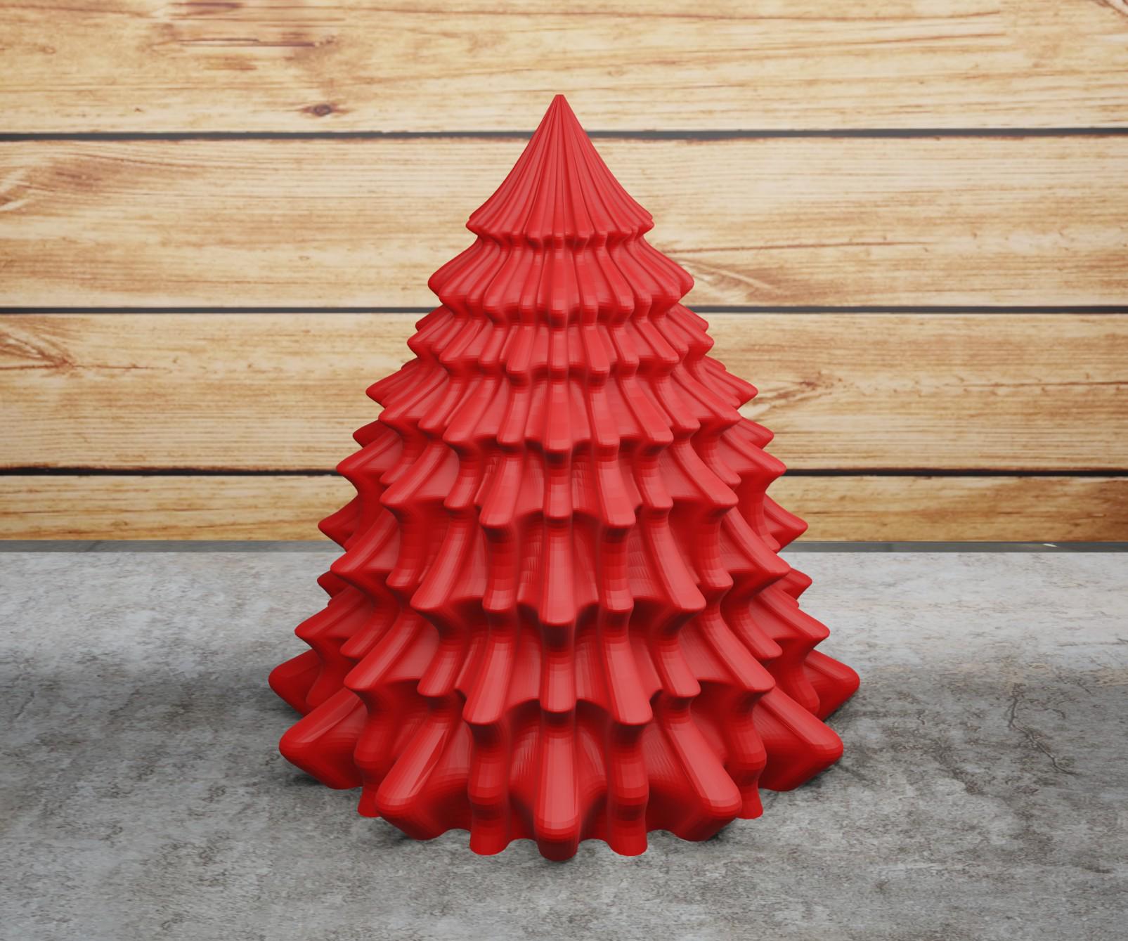 Фігурка ялинка Пухнаста 10х9,5 см Червоний (12010190106)