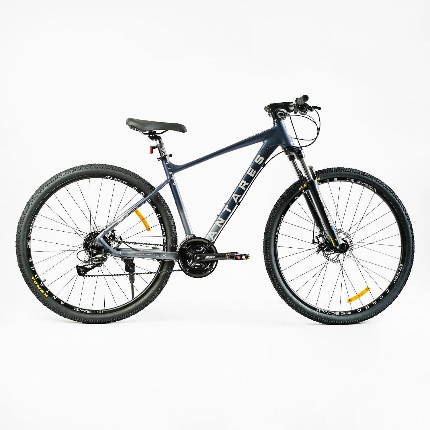 Велосипед спортивный Corso ANTARES 29" 24 скорости рама алюминиевая 19" оборудование Shimano Blue (138289) - фото 1