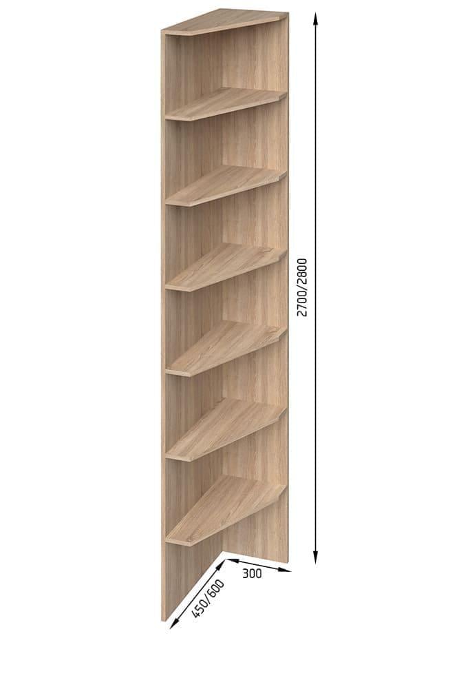 Консоль угловая для шкафов SENAM E-line 2700x300x450 мм ДСП 16 мм правая (КЗ.2.27.45.3.16.П) - фото 3 Консоль угловая для шкафов SENAM E-line 2700x300x450 мм ДСП 16 мм правая (КЗ.2.27.45.3.16.П) - фото 3