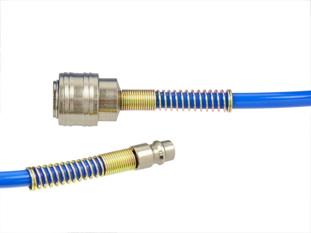 Шланг компресора пневматичний GeKo 10bar спіральний PU поліуретановий 5/8 мм 15 м (G02967) - фото 2 Шланг компресора пневматичний GeKo 10bar спіральний PU поліуретановий 5/8 мм 15 м (G02967) - фото 2