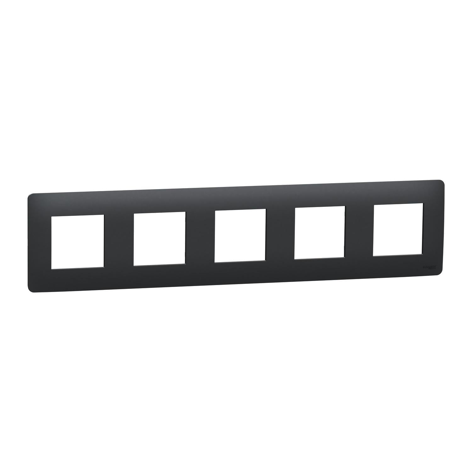 Рамка 5-місна Schneider Electric Unica New Антрацит (NU201054)