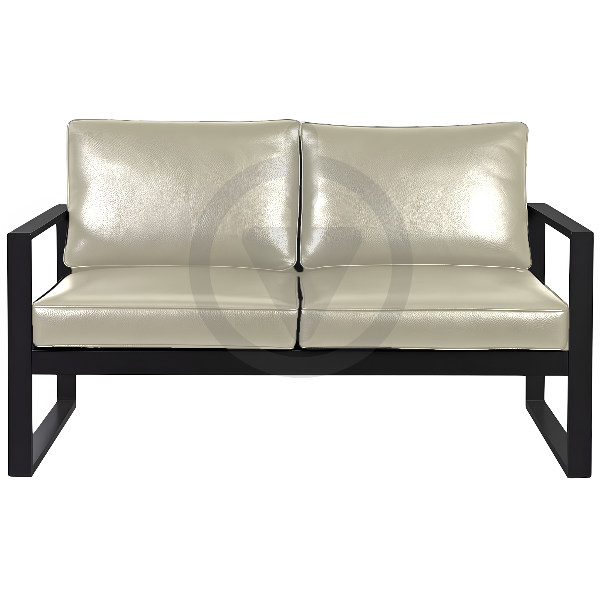 Диван металлический AVVS Бостон лофт с подлокотниками экокожа 130 см Бежевый - фото 2 Диван металлический AVVS Бостон лофт с подлокотниками экокожа 130 см Бежевый - фото 2