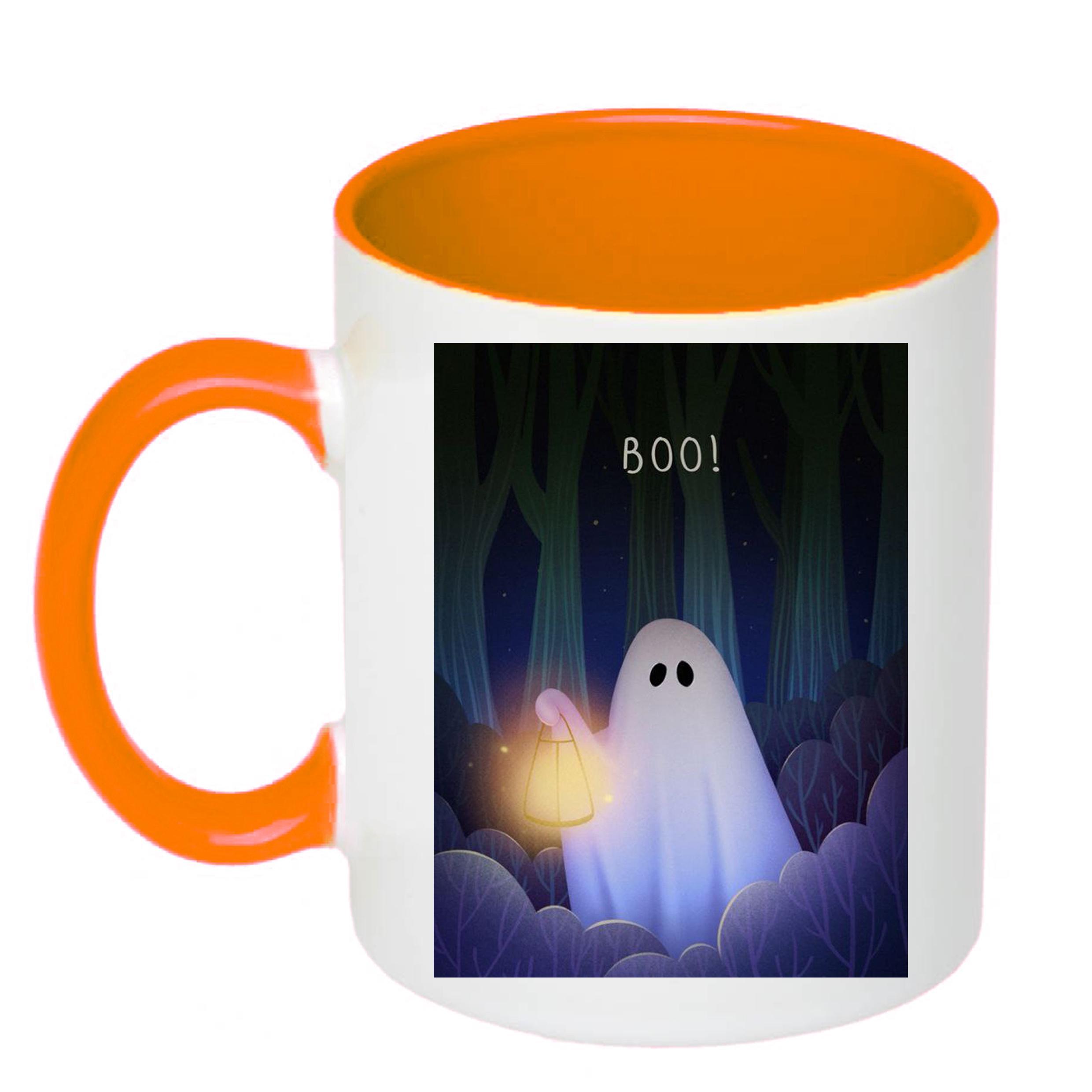 Чашка с печатью Boo! 330 мл Оранжевый (20833) - фото 1