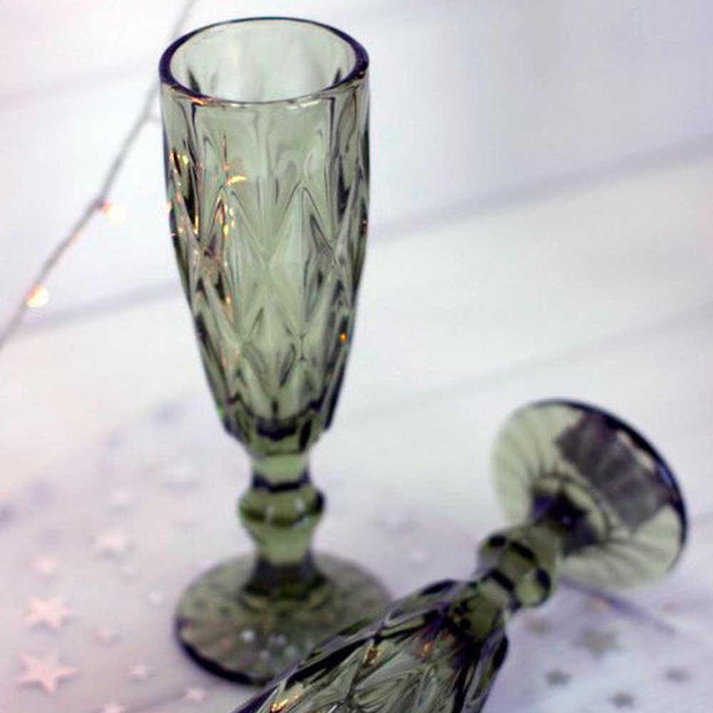 Бокал Смарагд для шампанського із кольорового скла 150 мл Зелений (21-0719DL-G) - фото 3 Бокал Смарагд для шампанського із кольорового скла 150 мл Зелений (21-0719DL-G) - фото 3