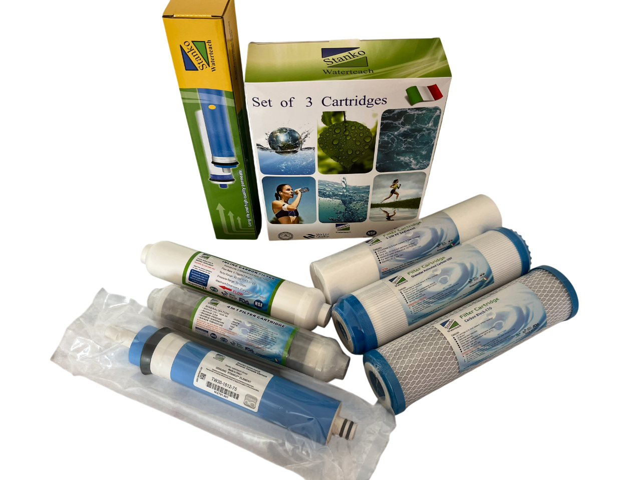 Комплект змінних фільтрів для зворотного осмосу Stanko 75 gpd