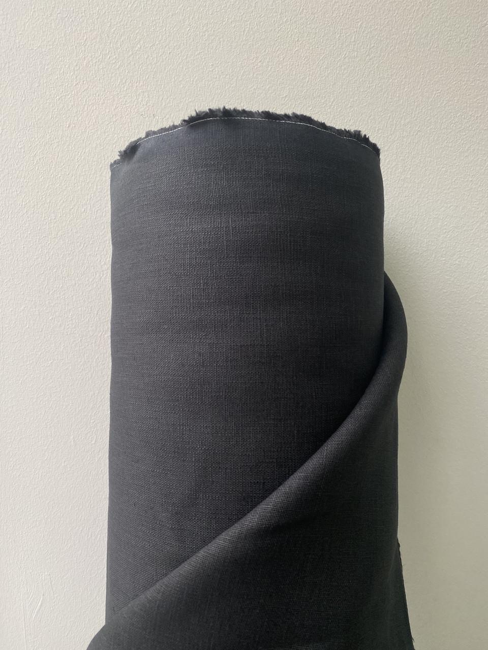 Ткань скатертная LINEN PLUS 100% лен 143 см 147/948 Черный - фото 2
