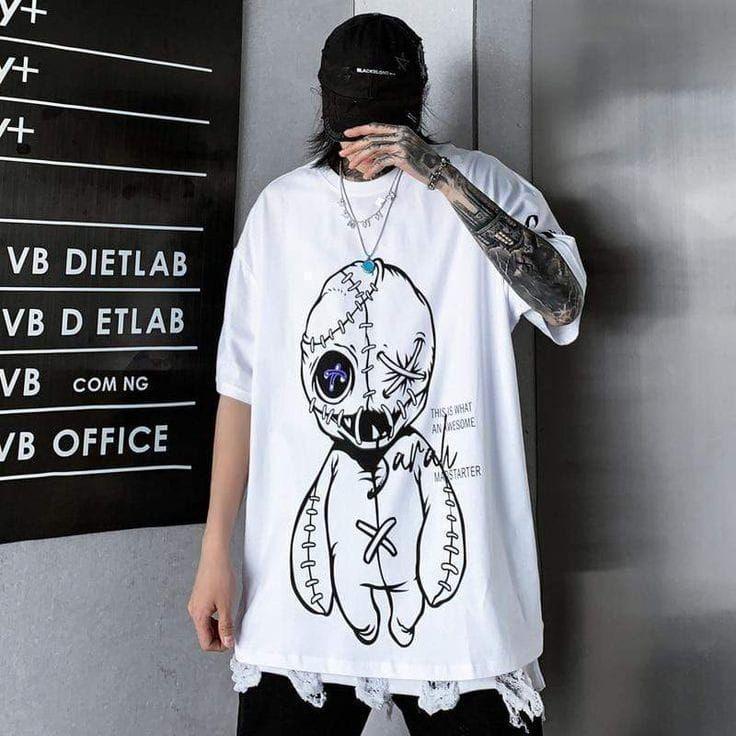 Футболка мужская с принтом Pin-000-454 повседневная XL Белый (2664092928)