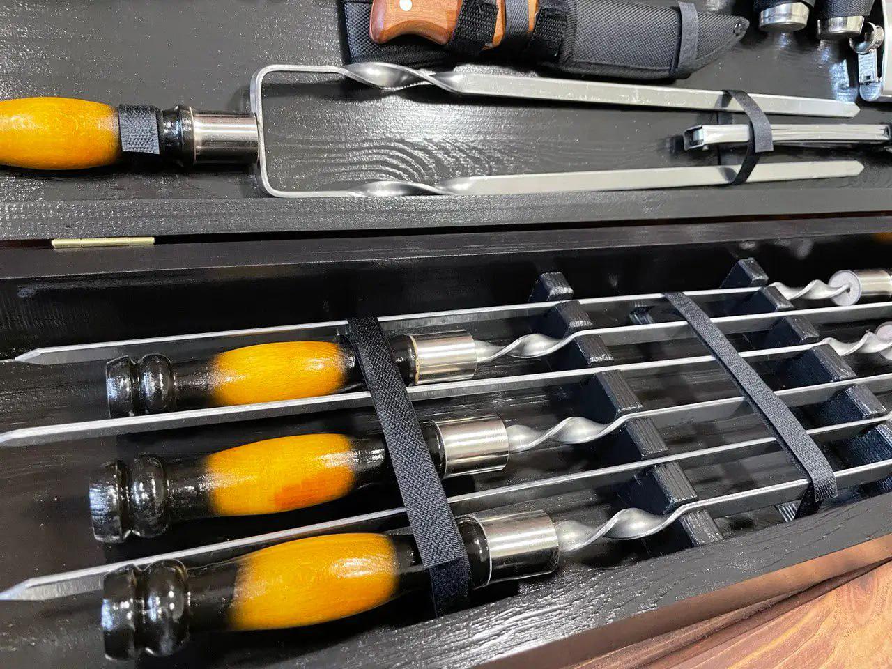 Набор шампуров Пикник 7 в кейсе (10639720) - фото 2