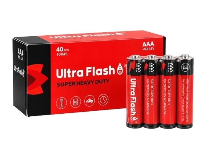 Батарейки Ultra Flash LR03 ААА 40 шт. (7683)