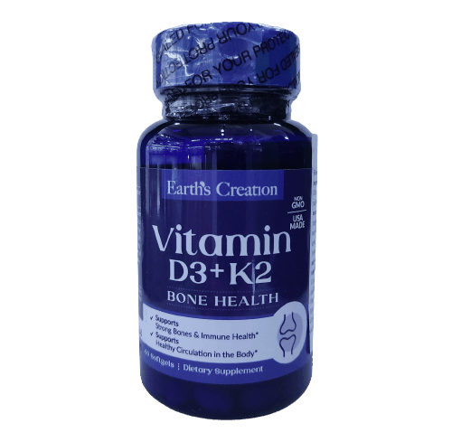 Вітаміни Earth's Creation Vitamin D3+K2 60 капс.