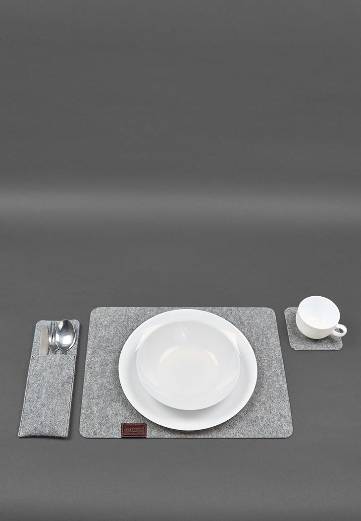 Набір для сервірування столу на 1 персону Бордовий (A-028327) - фото 4 Набір для сервірування столу на 1 персону Бордовий (A-028327) - фото 4