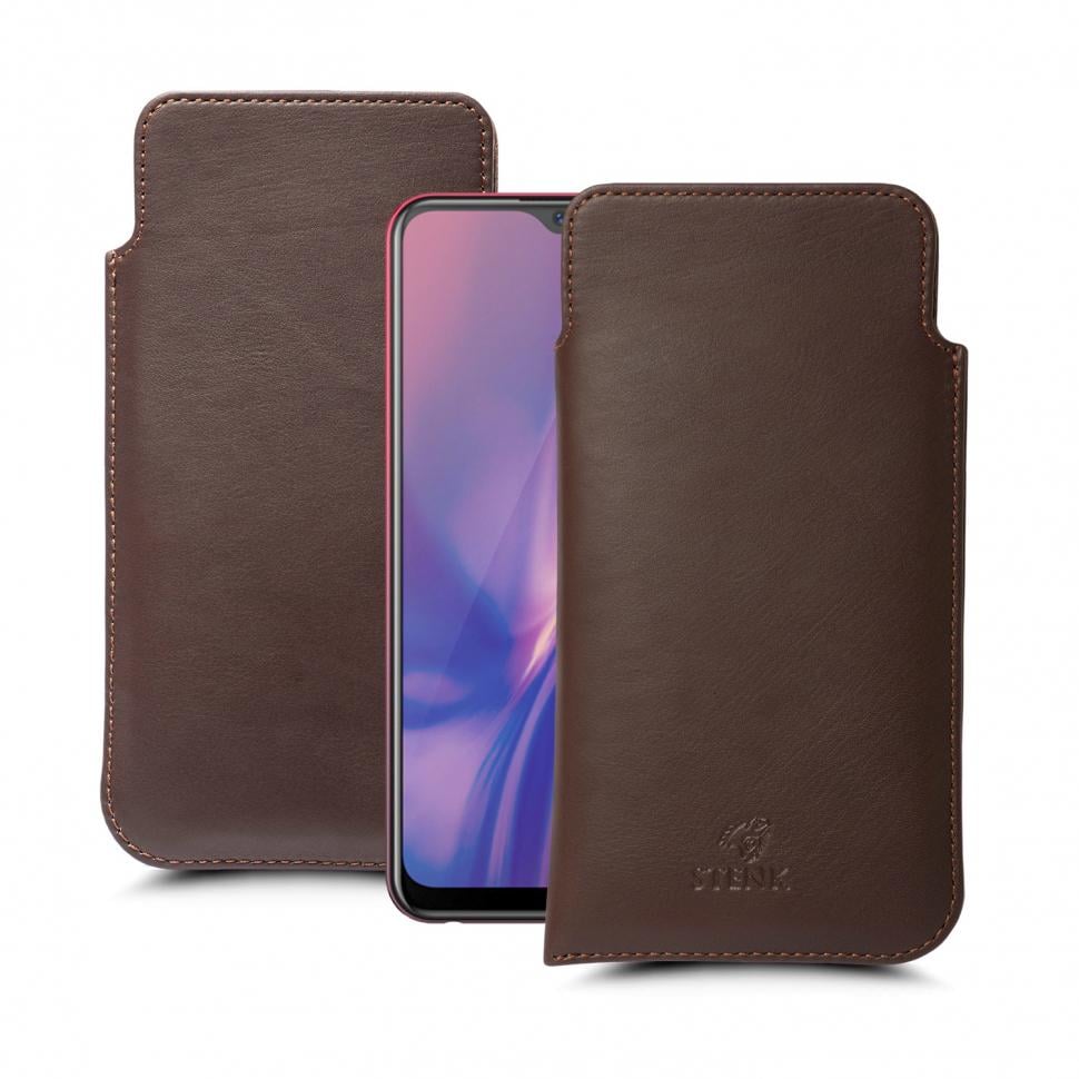 Футляр Stenk Elegance для Vivo Y11 Коричневый (65191)