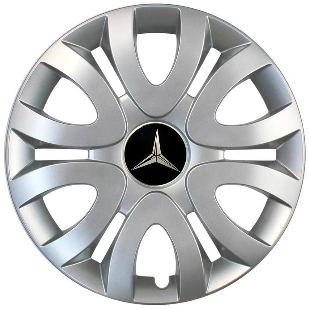 Колпаки SJS 330 з логотипом Mercedes-Benz R15 4 шт. Серебристый (2654558646)