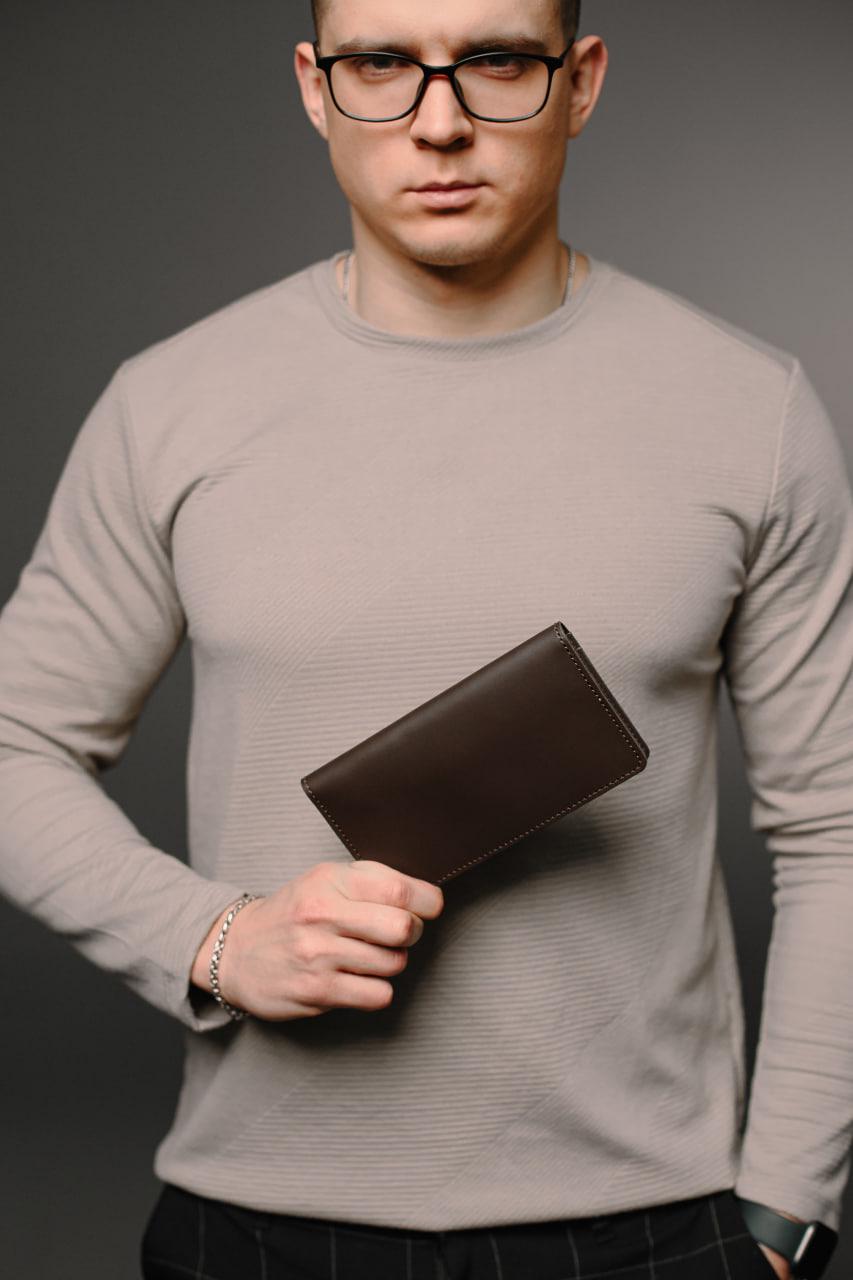 Портмоне мужское из натуральной кожи Коричневый (SR005) - фото 18 Портмоне мужское из натуральной кожи Коричневый (SR005) - фото 18