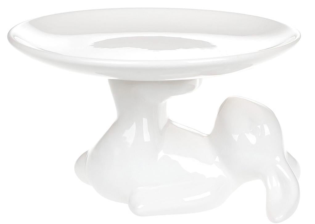 Блюдо на подставке BonaDi Кролик Акробат 20,5 см Белый (739-700)