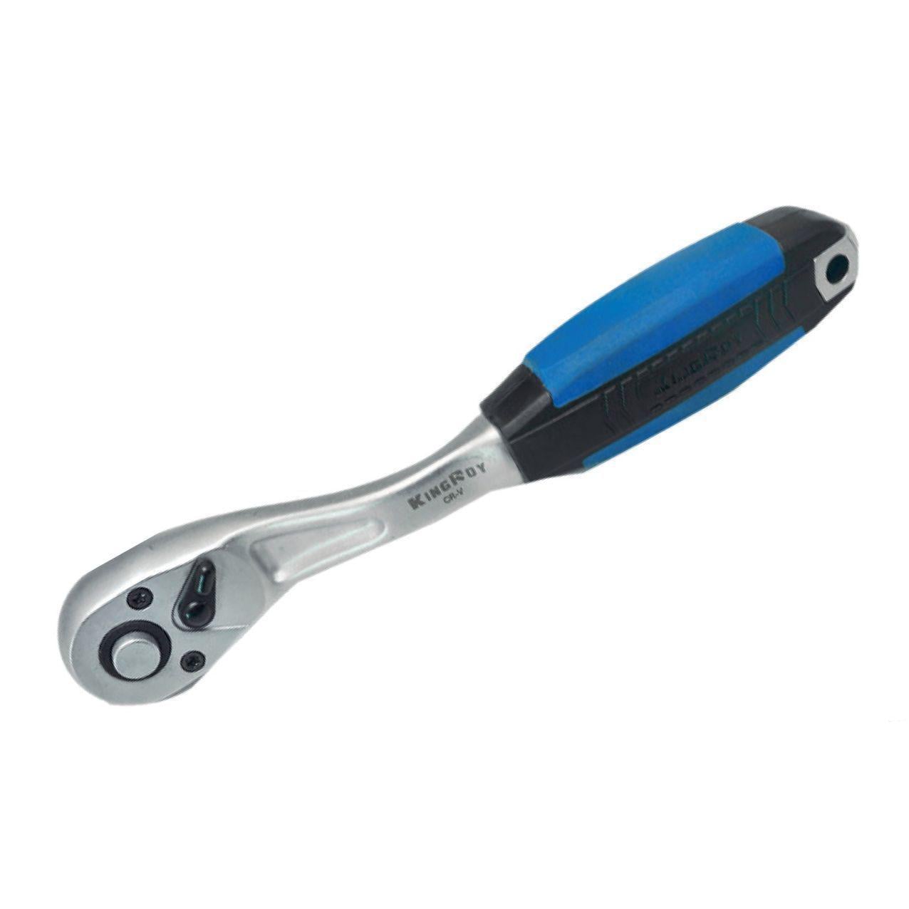 Трещотка реверсная KING ROY стандартная 1/2" изогнутая прорезиненная рукоятка 72 зуба (30667)