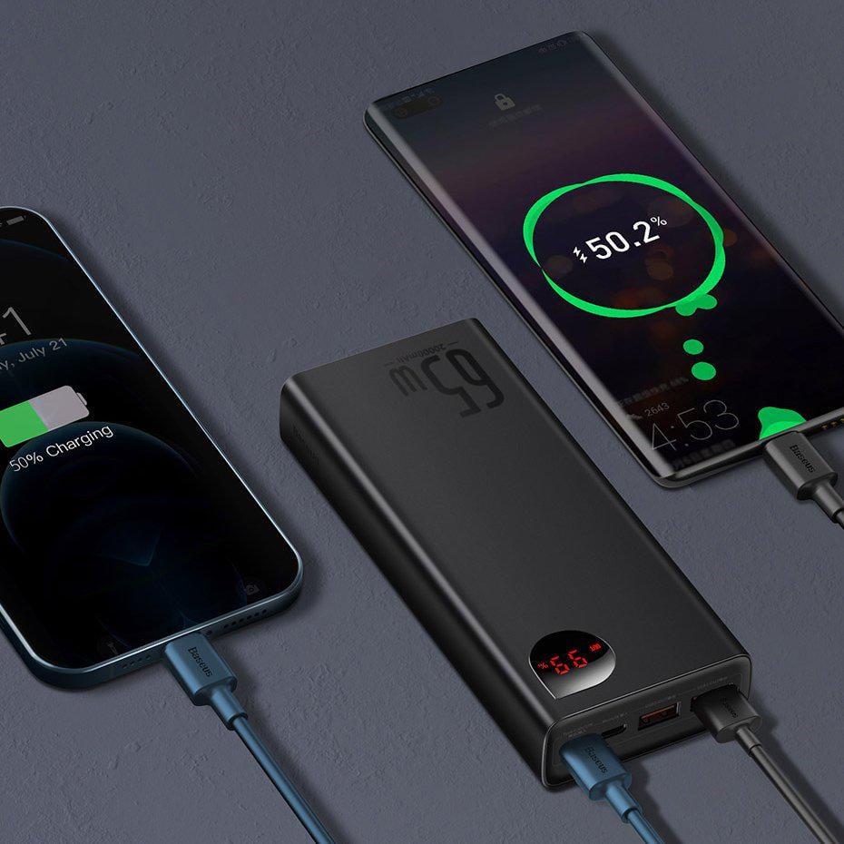 Повербанк для ноутбука Baseus Adaman 20000 mAh 65 W Чорний - фото 7 Повербанк для ноутбука Baseus Adaman 20000 mAh 65 W Чорний - фото 7