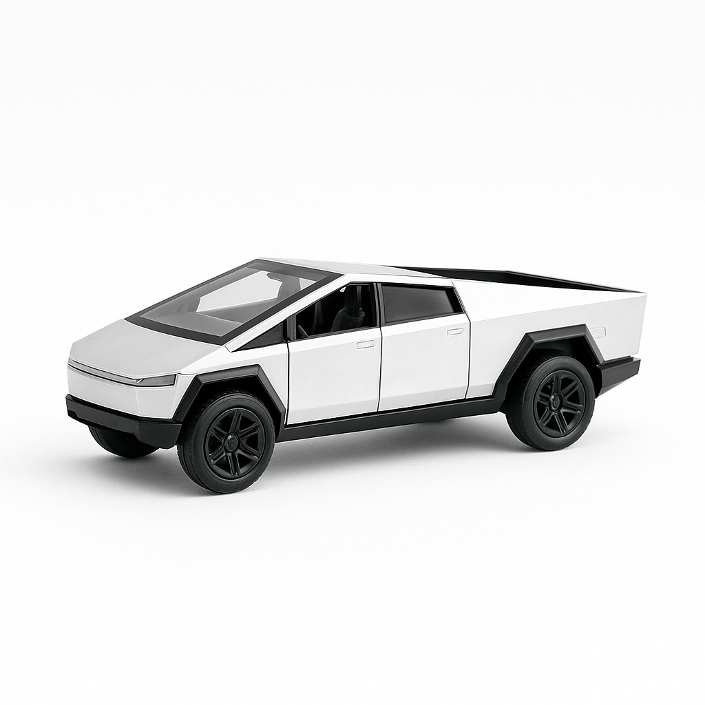 Игрушечная машинка металлическая Cybertruck с дверцей и инерционным механизмом 1:36 (2685772830)