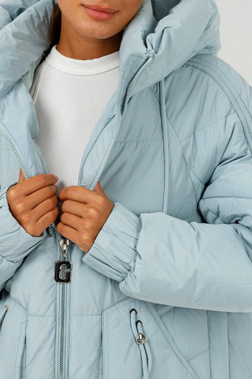 Пальто-пуховик Mishele р. 60 Тиффани (24242f\60) - фото 4 Пальто-пуховик Mishele р. 60 Тиффани (24242f\60) - фото 4