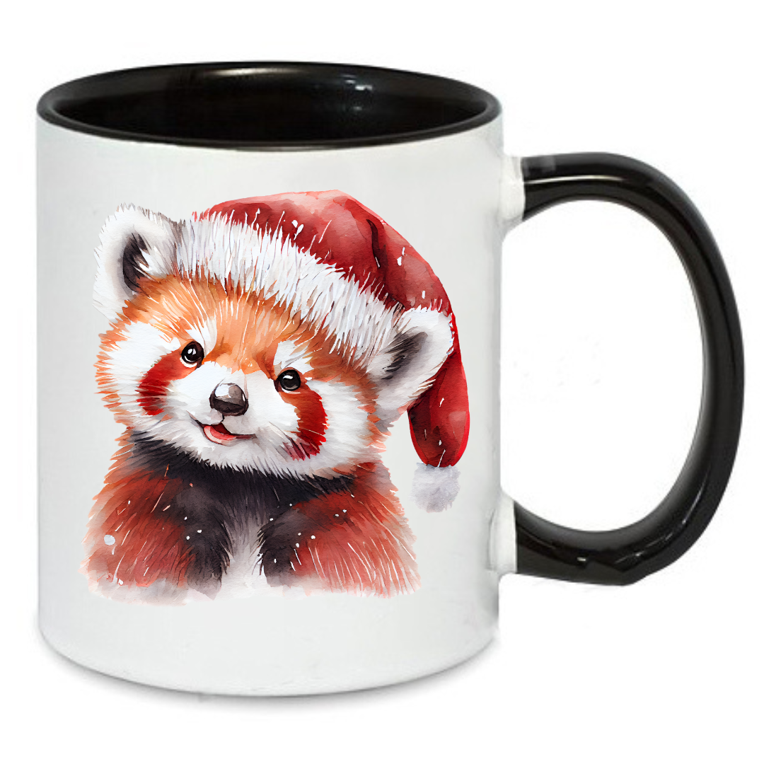 Чашка с принтом Новогоднее животное 330 мл Белый с черным (001175) Чашка с принтом Новогоднее животное 330 мл Белый с черным (001175)