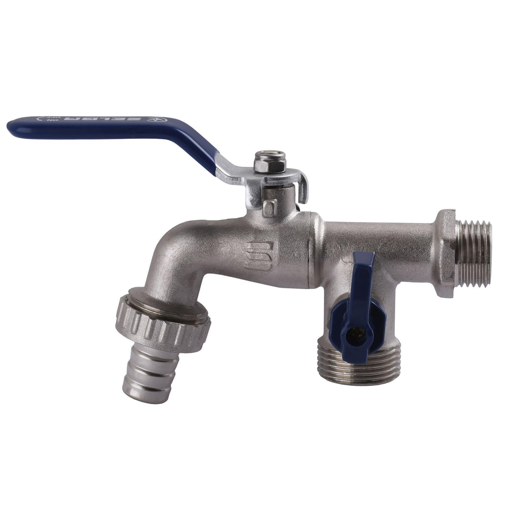 Кран шаровый для полива Selba SL4086 двойной 1/2x3/4x3/4" (24850971) Кран шаровый для полива Selba SL4086 двойной 1/2x3/4x3/4" (24850971)