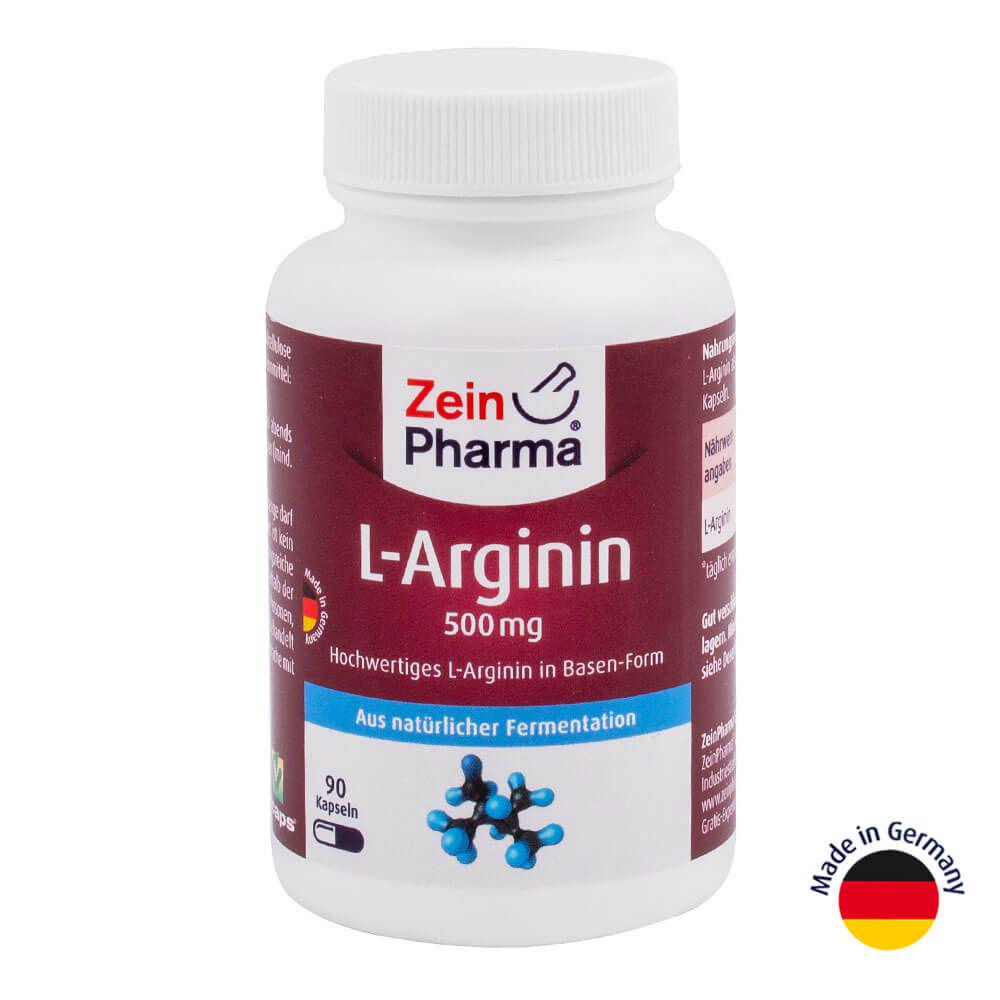 L-аргинин ZeinPharma 500 мг 90 капсул (6209)