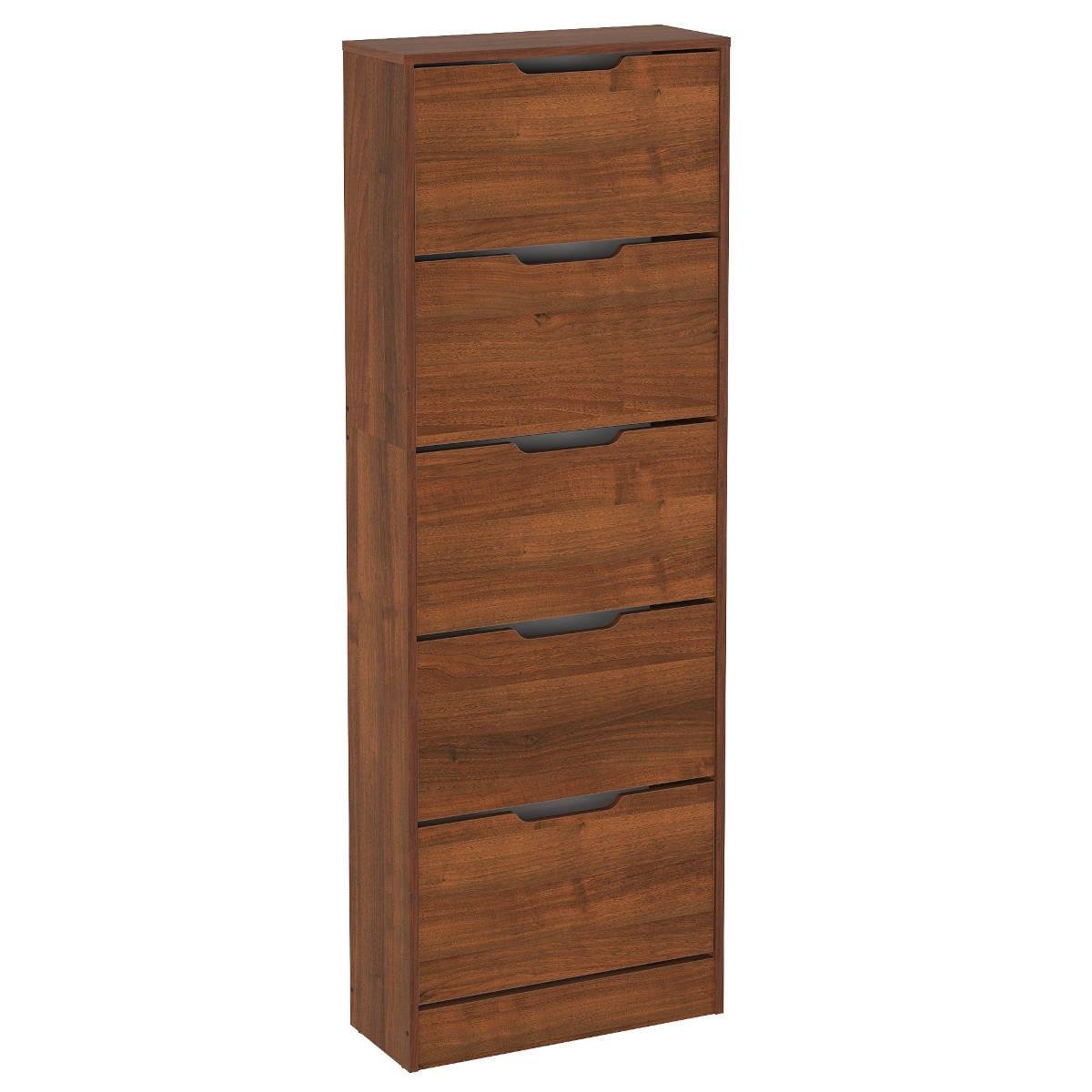 Тумба для взуття Компаніт ТО-25 59х24х166,8 см Горіх еко (26585020)