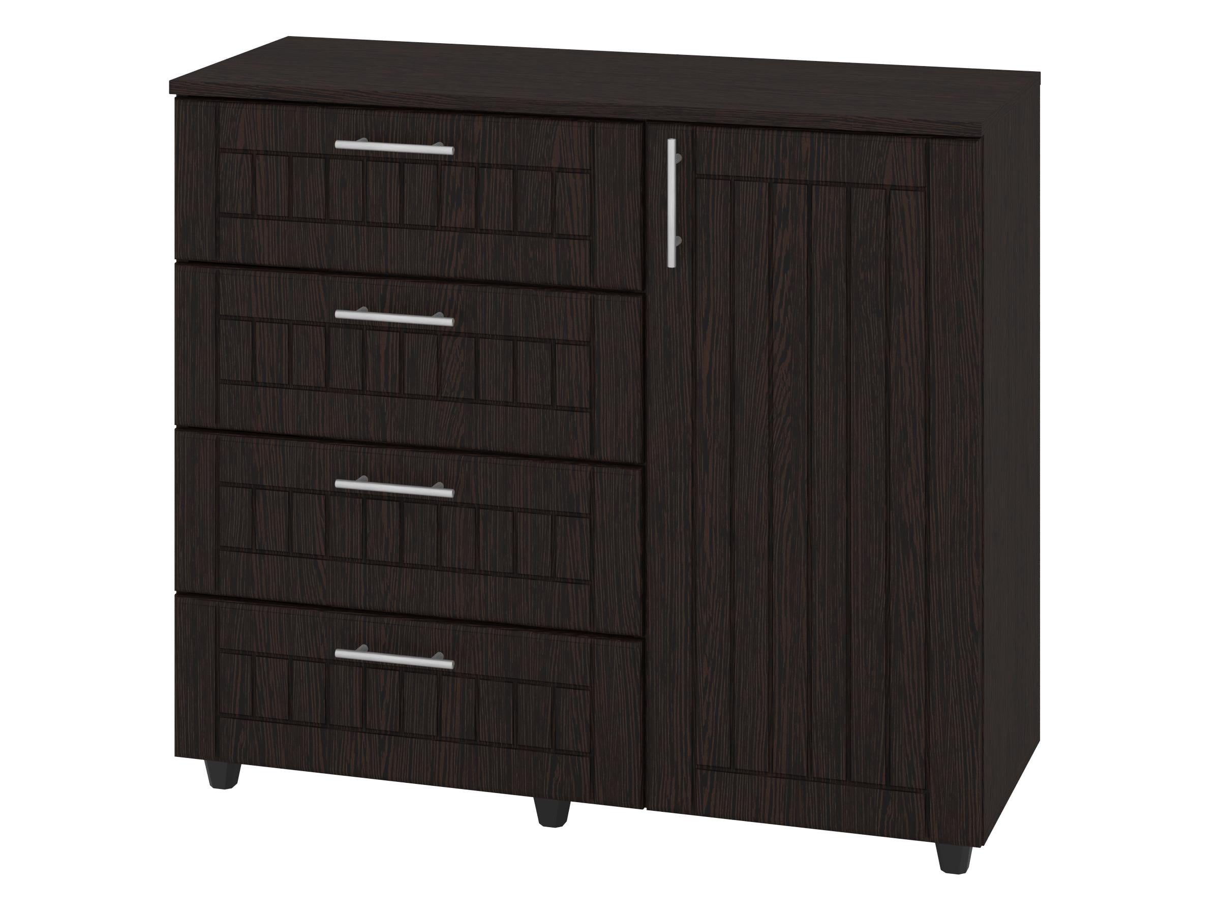 Комод с ящиками PEHOTIN К-4+1 МДФ ДСП/МДФ 100х38х87,5 см Венге (PN-100588)