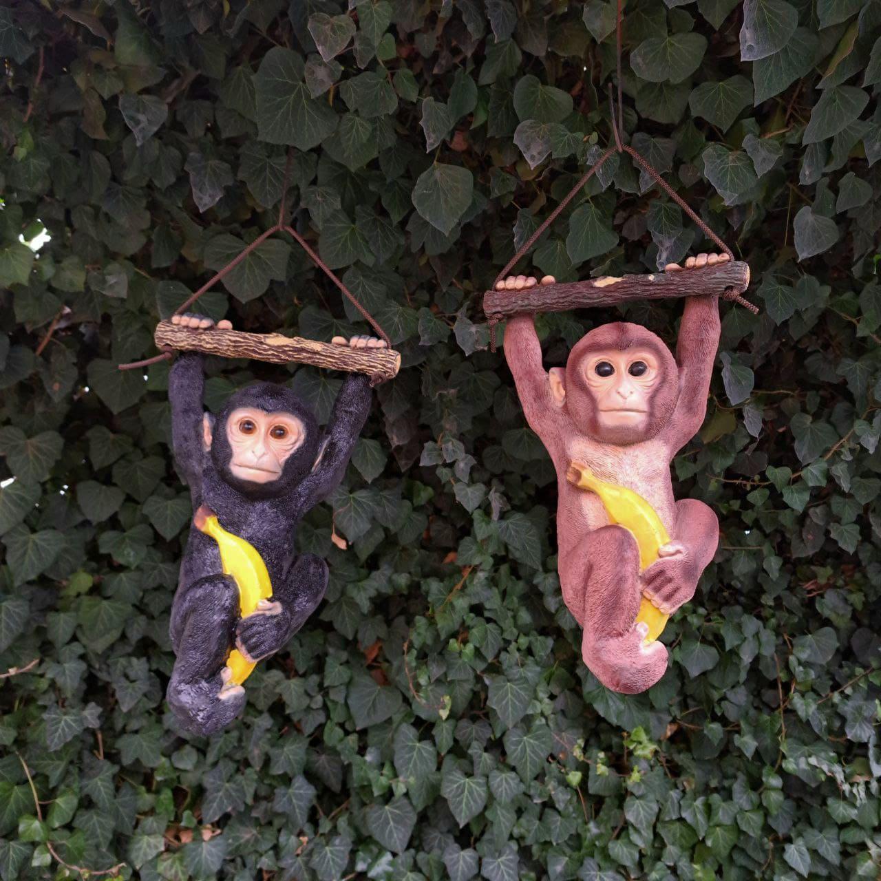 Комплект фигур Обезьяны на ветке Черный/коричневый (4286)