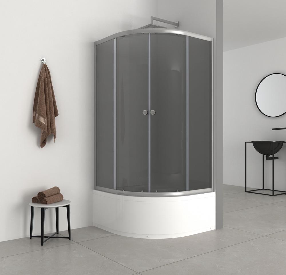 Душова кабіна MIXXUS PLAIN SCT01-90x90x195-GR напівкругла скло 4 мм з підонном 90x90 см Сатин (OL-MI6895) - фото 9 Душова кабіна MIXXUS PLAIN SCT01-90x90x195-GR напівкругла скло 4 мм з підонном 90x90 см Сатин (OL-MI6895) - фото 9