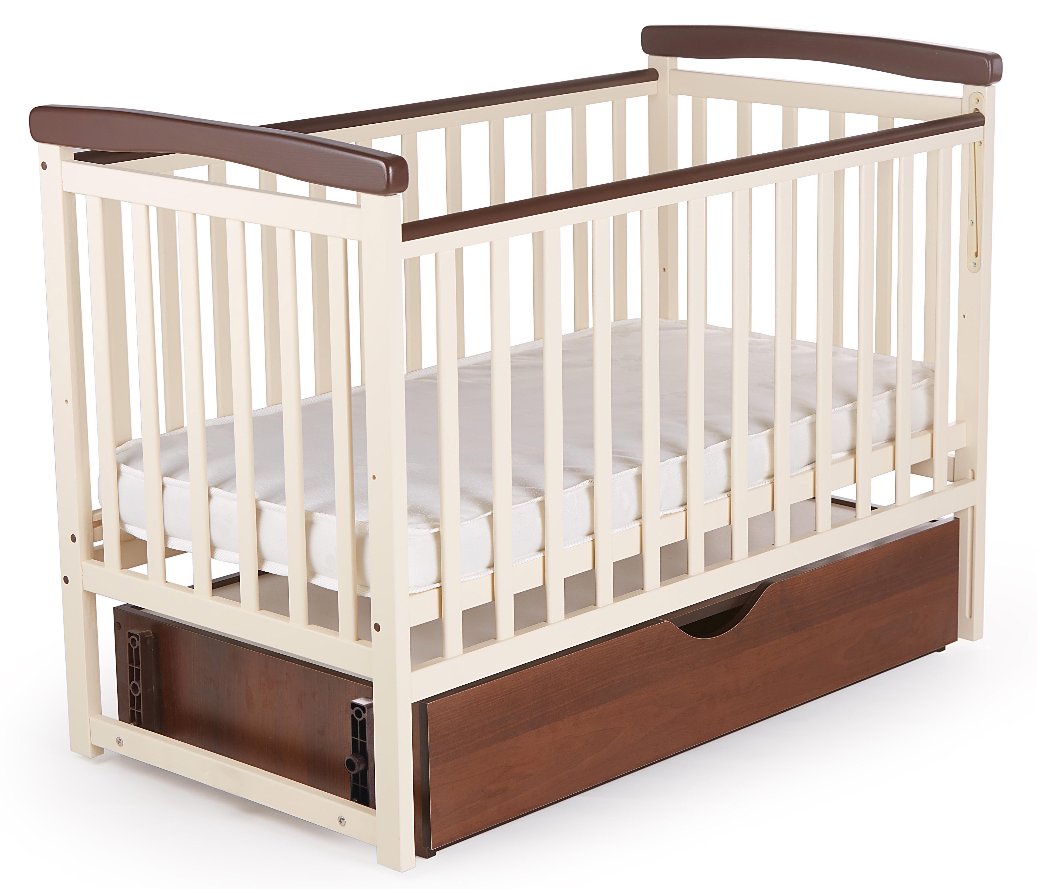 Кровать маятник с ящиком MRIYA combi Ваниль/Орех Кровать маятник с ящиком MRIYA combi Ваниль/Орех