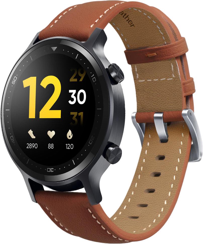 Ремешок кожаный Folsa для Realme Watch S Brown (31564-30) - фото 1 Ремешок кожаный Folsa для Realme Watch S Brown (31564-30) - фото 1