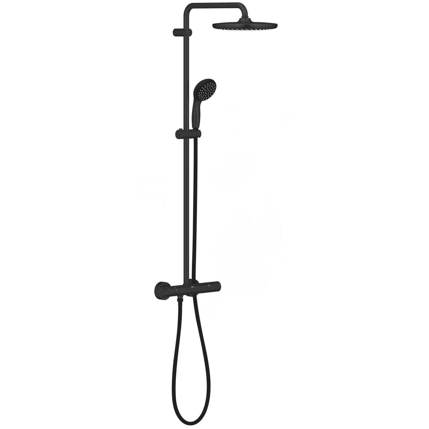 Душова система з термостатом Grohe QuickFix Vitalio Start 266772430 CV031147 Чорний (161929) - фото 4