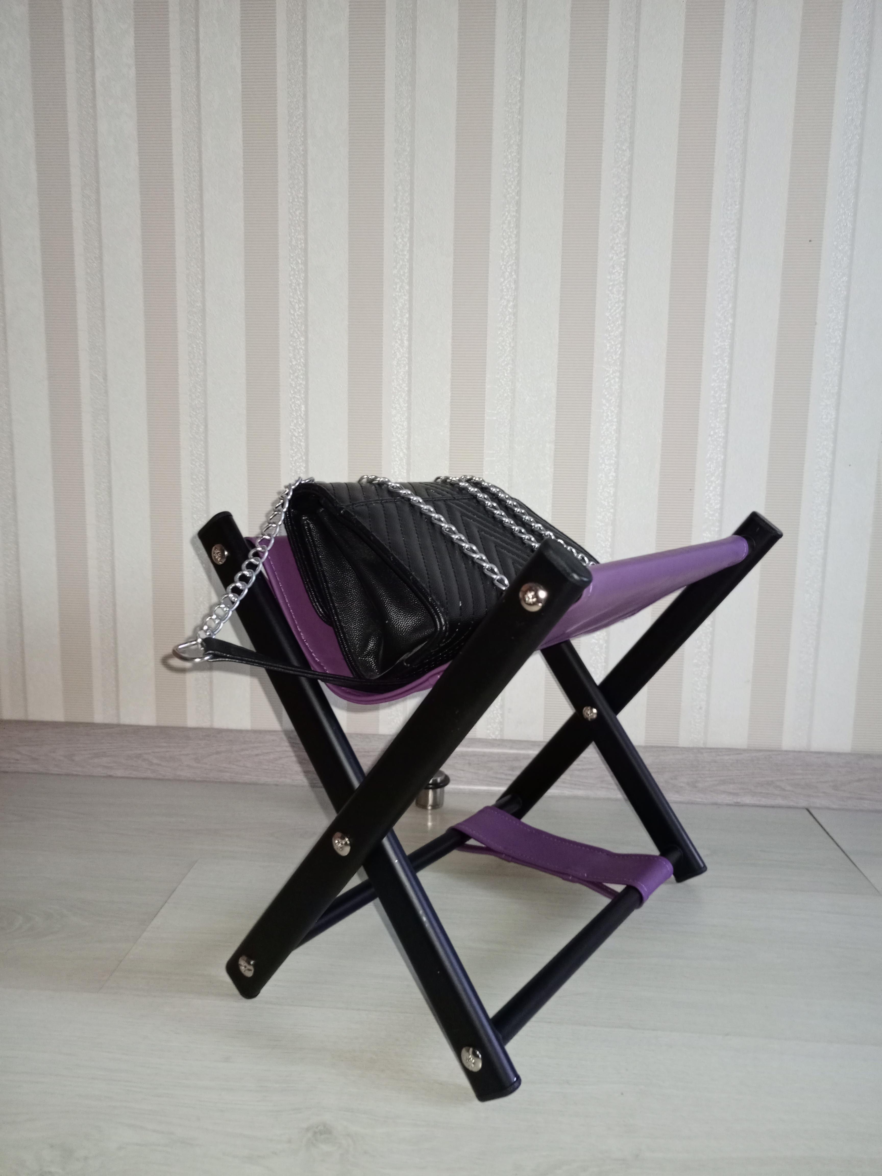 Підставка для сумки висота 31 см Темно-фіолетовий/Чорний - фото 3 Підставка для сумки висота 31 см Темно-фіолетовий/Чорний - фото 3