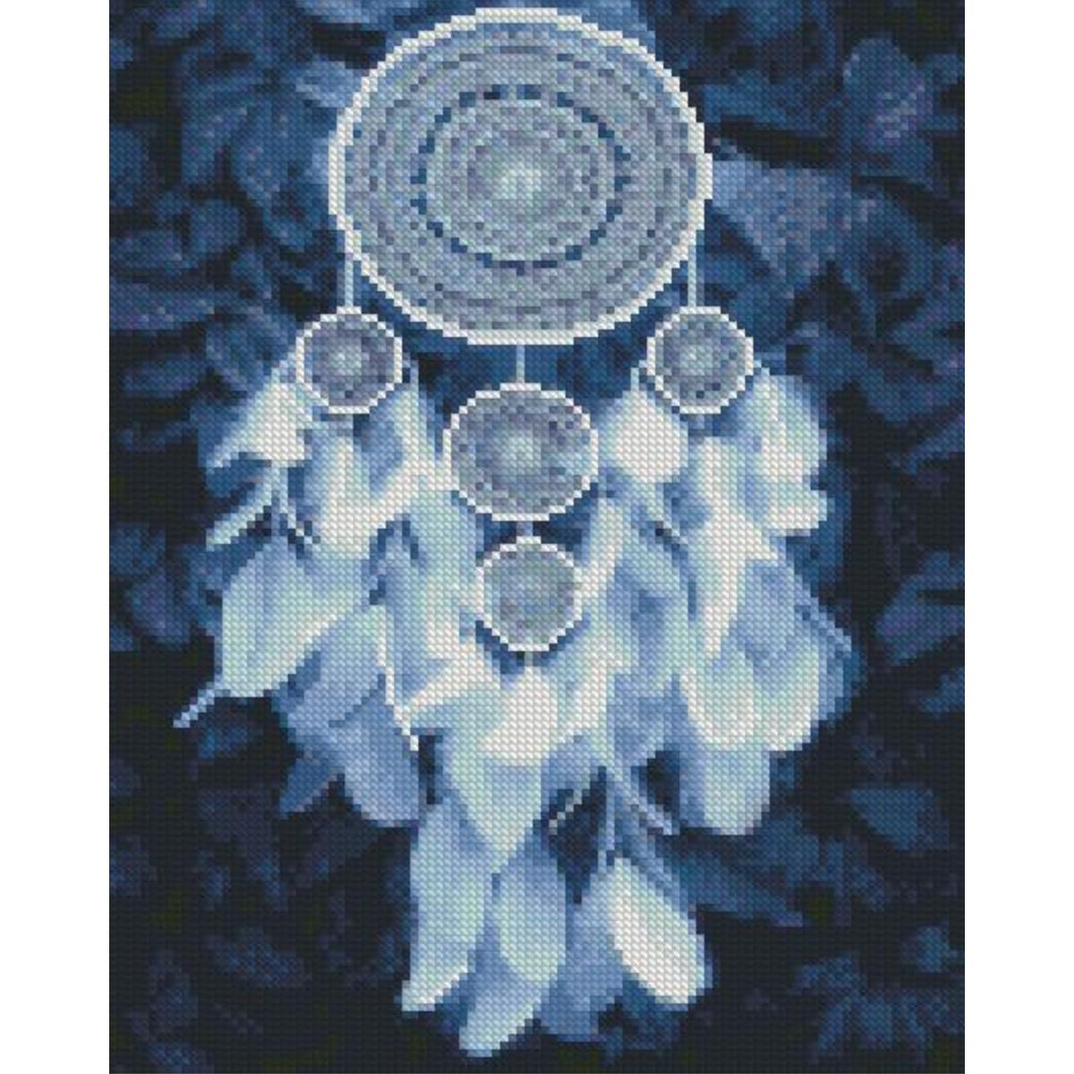 Алмазная мозаика Strateg Премиум Ловец снов из перьев 30x40 см (HX448)