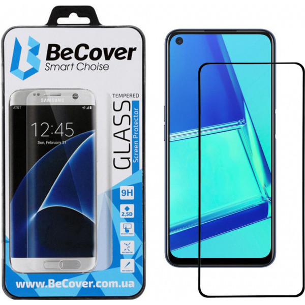 Защитное стекло BeCover для Oppo A52 Black (705107) - фото 1