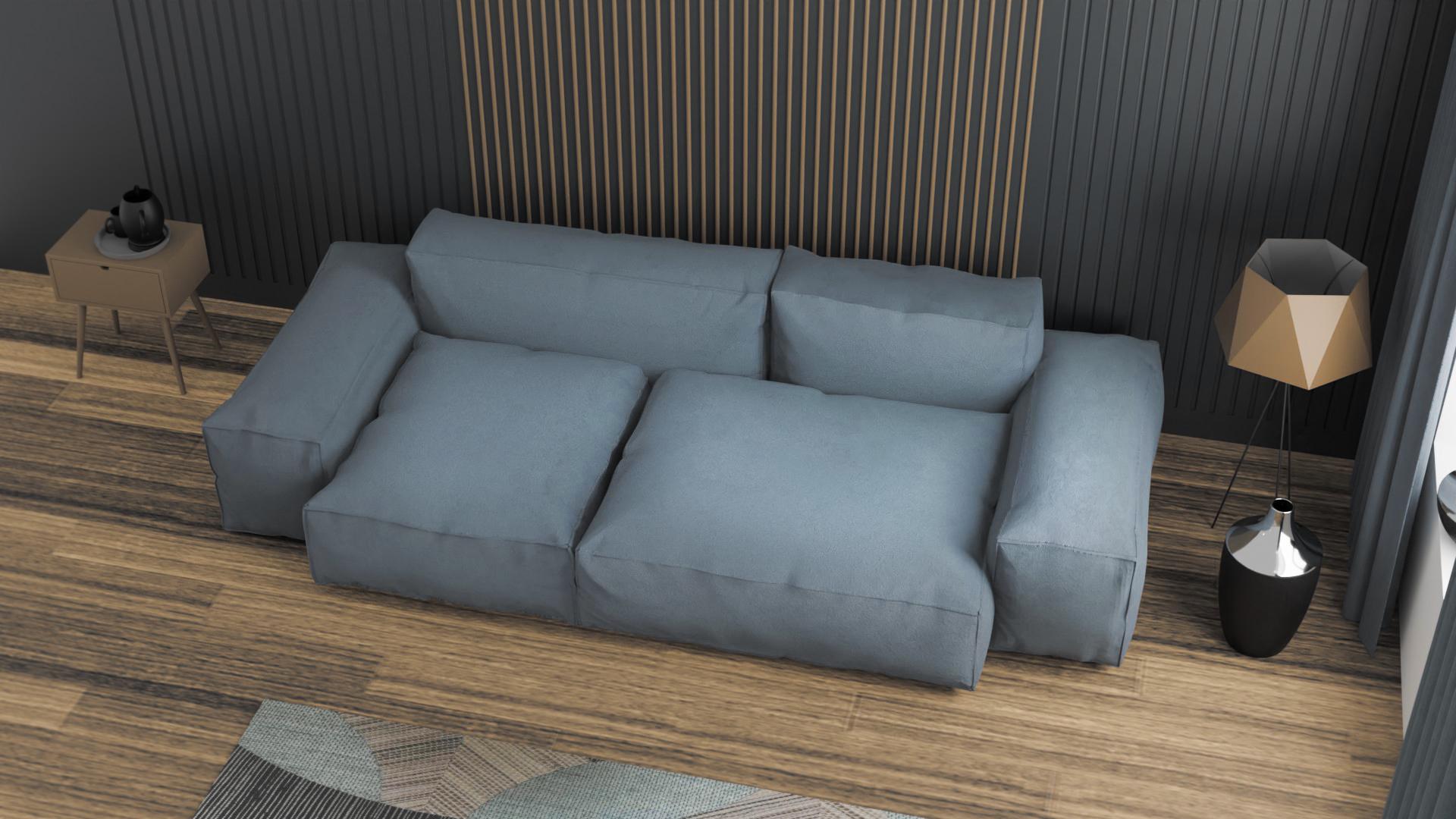 Модульный диван Cloud 2 290х128 см Серый (Арт 0001) - фото 4 Модульный диван Cloud 2 290х128 см Серый (Арт 0001) - фото 4