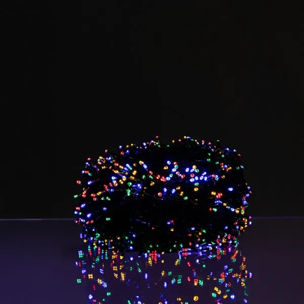 Гирлянда нить уличная 300 LED 30 м на солнечной батарее черная нить с пультом ДУ Разноцветный - фото 3 Гирлянда нить уличная 300 LED 30 м на солнечной батарее черная нить с пультом ДУ Разноцветный - фото 3