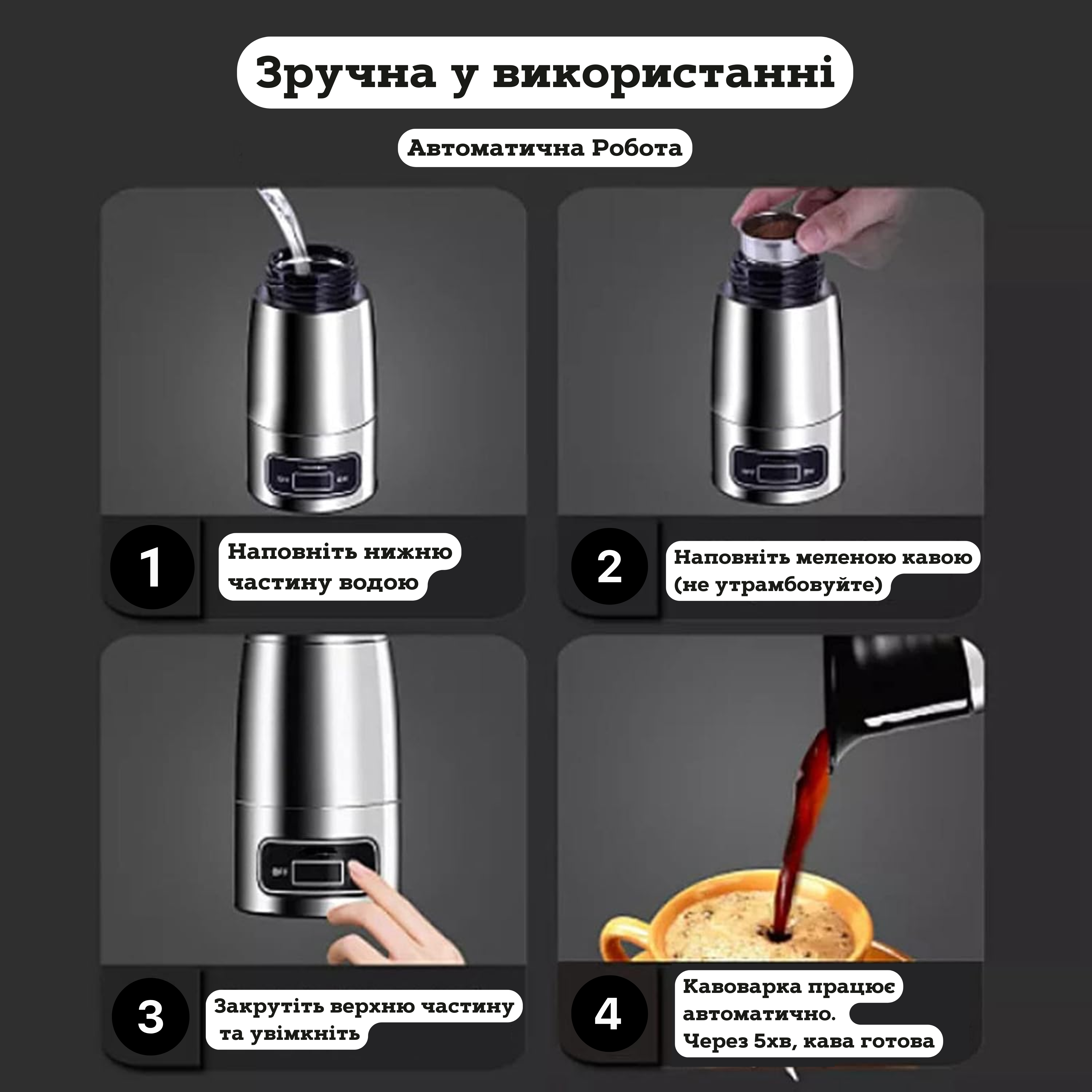 Кофеварка автомобильная Oushiba Espresso вакуумная от прикуривателя 12/24 В (OB- 003) - фото 3 Кофеварка автомобильная Oushiba Espresso вакуумная от прикуривателя 12/24 В (OB- 003) - фото 3