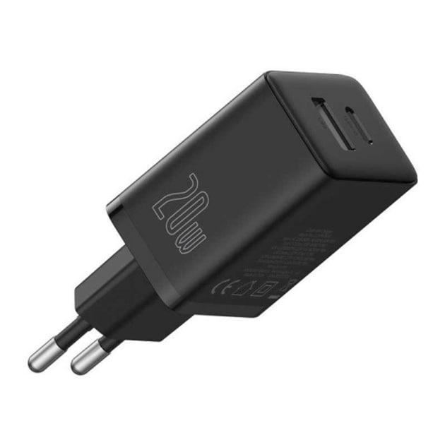 Зарядное устройство BASEUS Cube PD 20W Fast Charging USB-A USB Type-C EU QC4.0 QC3.0 Black - фото 3