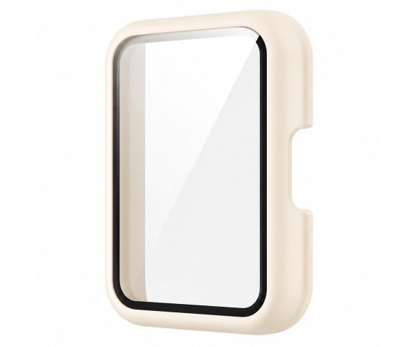 Чехол с защитным стеклом Protective Cover with Glass для Huawei Band 11 Pro Кремовый