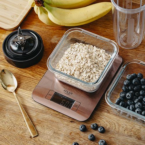 Весы кухонные электронные Adler AD3183 с подсветкой дисплея до 5 кг Copper (612317) - фото 11