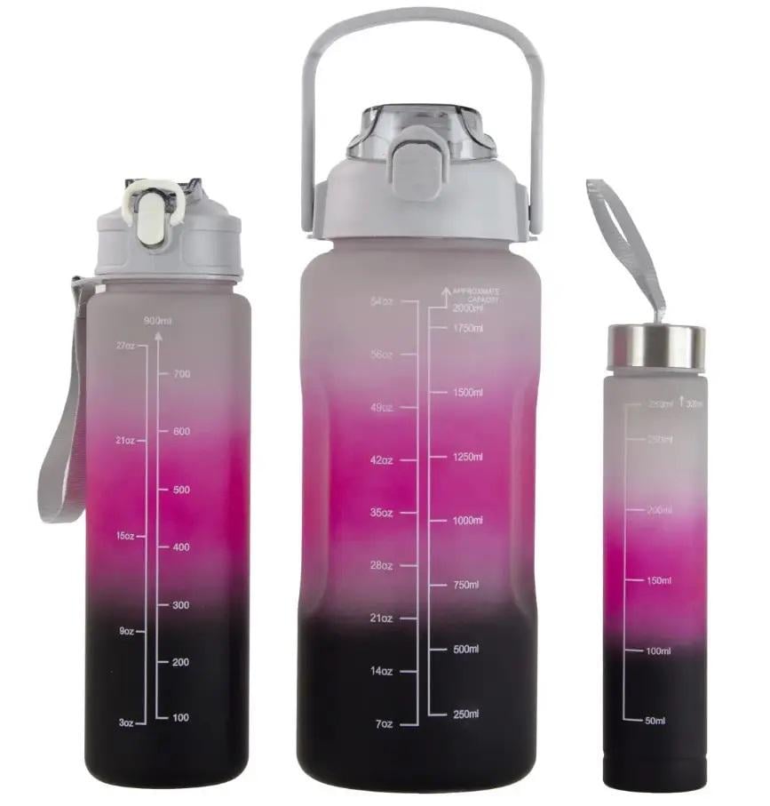 Набор бутылок для воды Stenson R30936 3 шт. Pink (21546094) - фото 1 Набор бутылок для воды Stenson R30936 3 шт. Pink (21546094) - фото 1