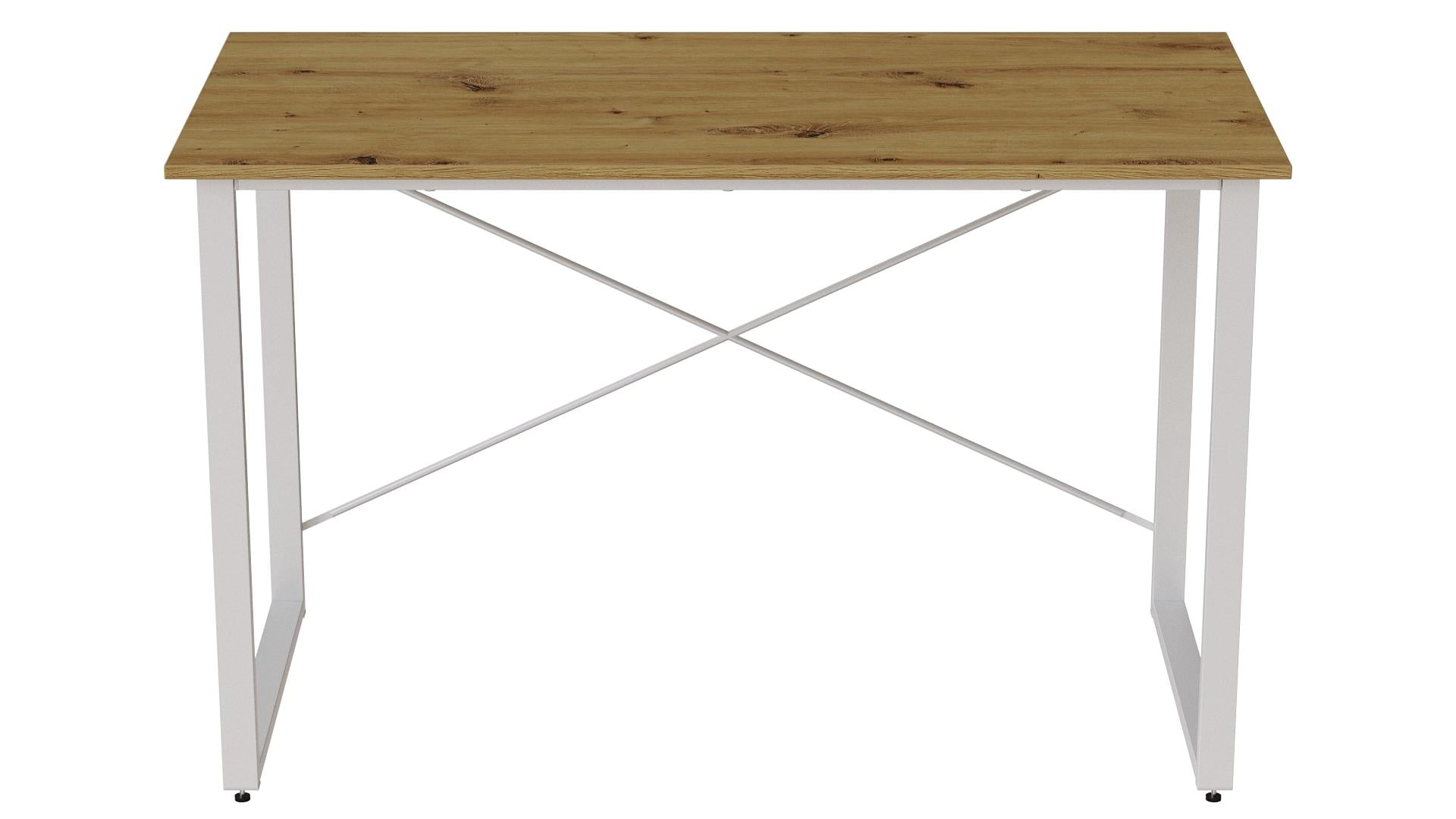 Комп'ютерний стіл Ferrum-decor Дейв ДСП 32 мм 75x120x70 см Білий/Дуб Артизан (FRD-107044)