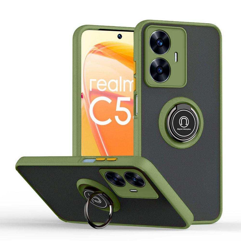 Защитный чехол MatteLuxe Realme C55 (с кольцом) Khaki (34085-17)