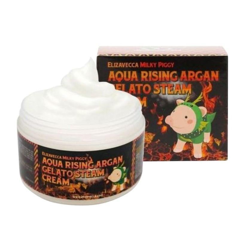 Крем паровой увлажняющий Elizavecca Milky Piggy Aqua Rising Argan Gelato Steam Cream 100 мл