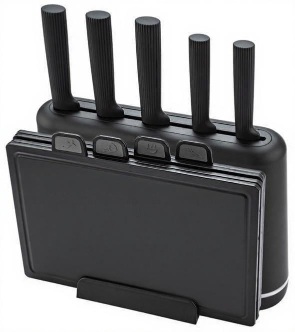 Набір ножів Edenberg EB-3620 з обробними дошками 10 пр. Чорний (EB-3620) - фото 4 Набір ножів Edenberg EB-3620 з обробними дошками 10 пр. Чорний (EB-3620) - фото 4