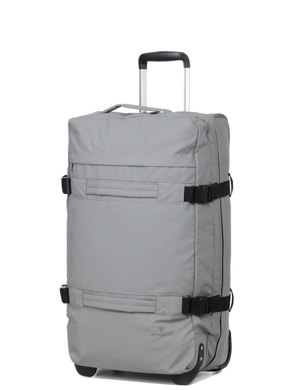 Дорожная сумка на колесах большая Worldline L 70x40x24 см 67 л 2,6 кг Серый (853-70)