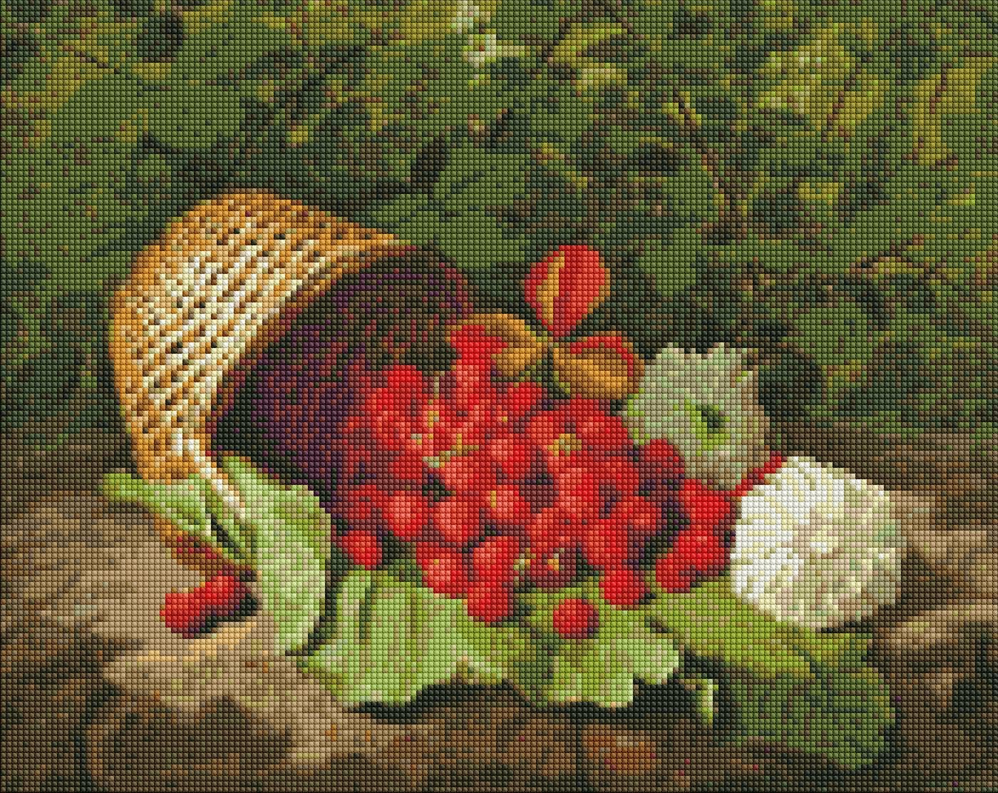 Алмазная мозаика Идейка Корзина с клубникой 40x50 см (AMO7437)